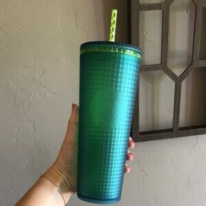 NWT Starbucks Green Grid Tumbler